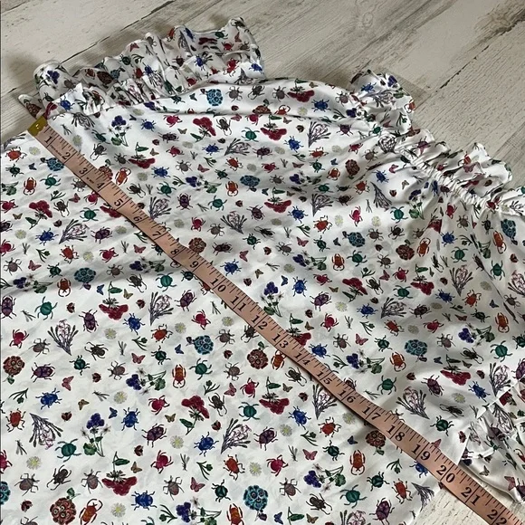 Koch Insect Floral Ruffle Sleeve Blouse - Picture 8 of 12